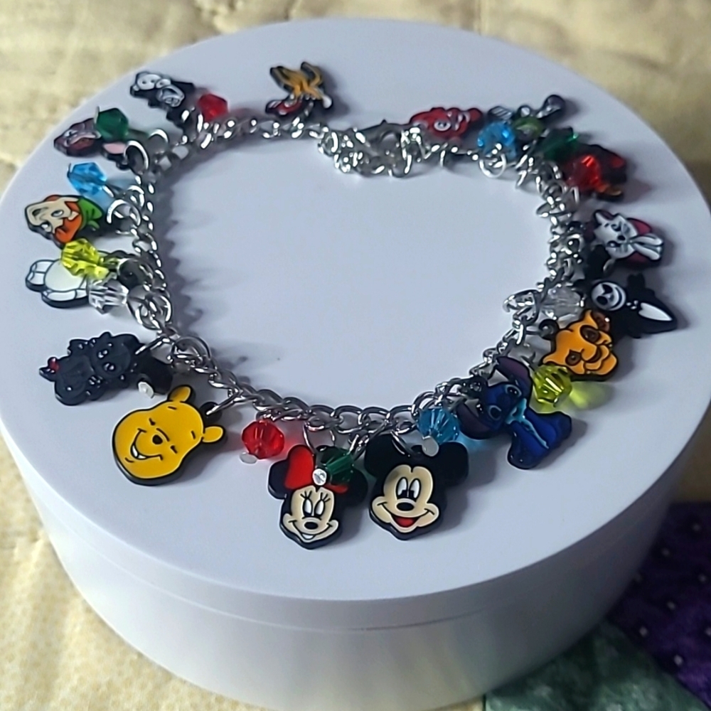 Walt Disney Movie Character Charm Bracelet